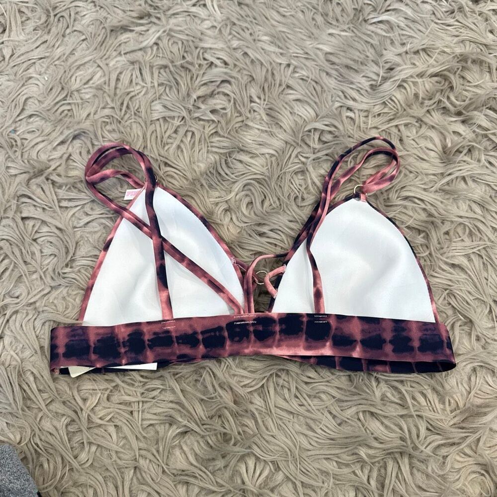 NWT Victoria’s Secret Pink Bonded Strappy Bralette Bra Tie Dye Size Large - Picture 4 of 4